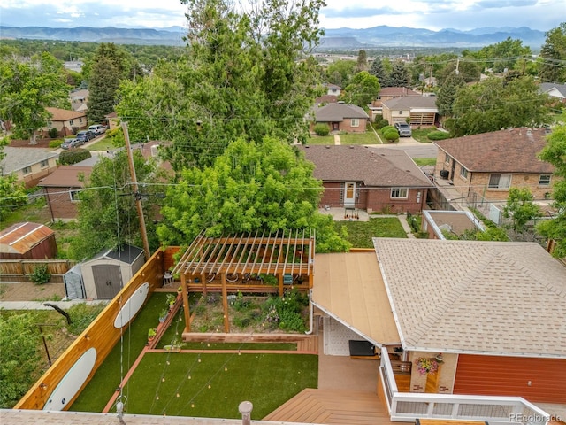 4891 Depew St, Denver, CO 80212 - aerial view of residential area with a mountainous background