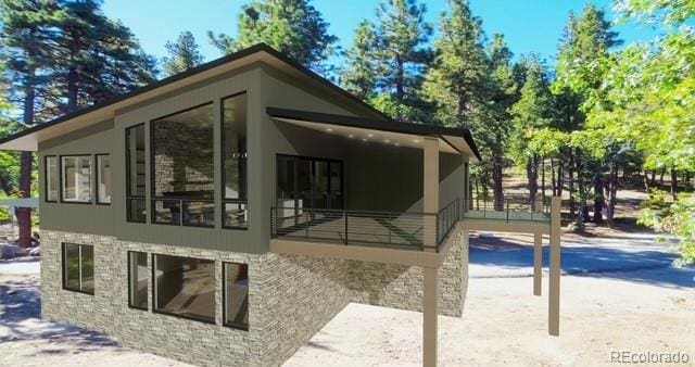 7142 Lynx Lair Rd, Evergreen, CO 80439 - view of side of home