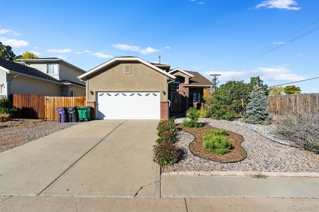 view of front of house featuring a garage