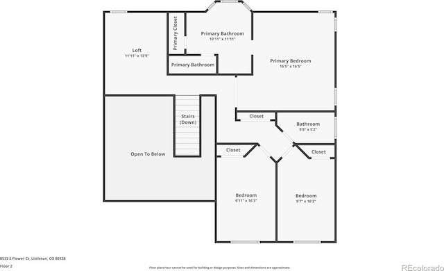 8533 S Flower Ct, Littleton, CO 80128 - floor plan / room layout