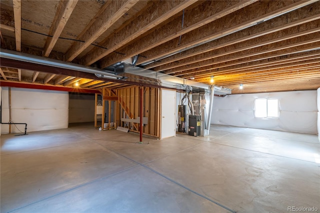 24664 E Louisiana Cir, Aurora, CO 80018 - basement with heating unit and gas water heater