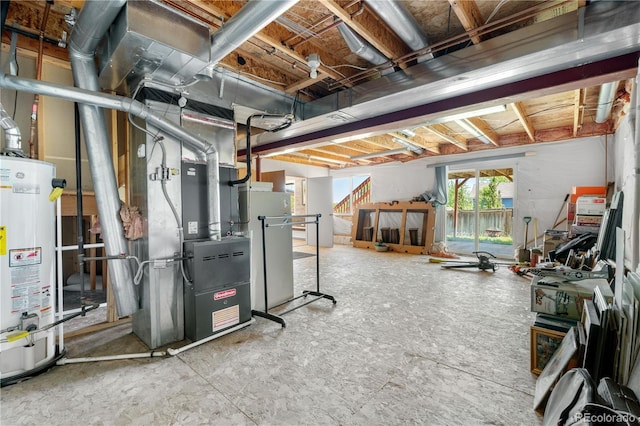9638 Marion Way, Thornton, CO 80229 - basement featuring water heater and heating unit