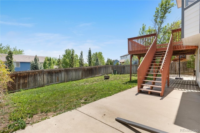 9638 Marion Way, Thornton, CO 80229 - view of yard with stairs, a patio area, and a wooden deck