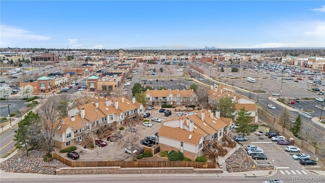 bird's eye view with a residential view