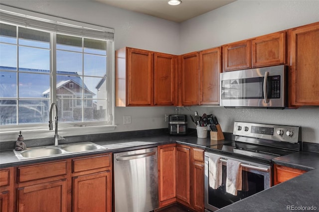 kitchen with stainless steel appliances and sink