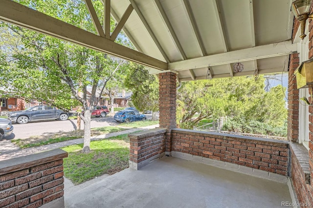 view of patio / terrace with covered porch