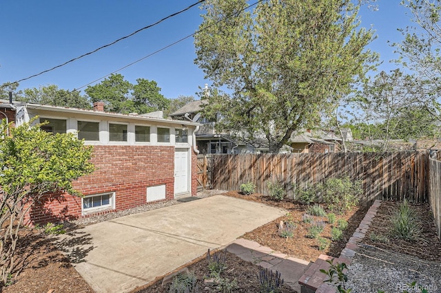 view of patio with a fenced backyard