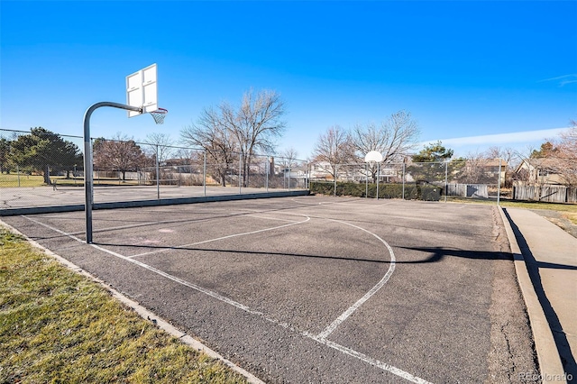 view of basketball court