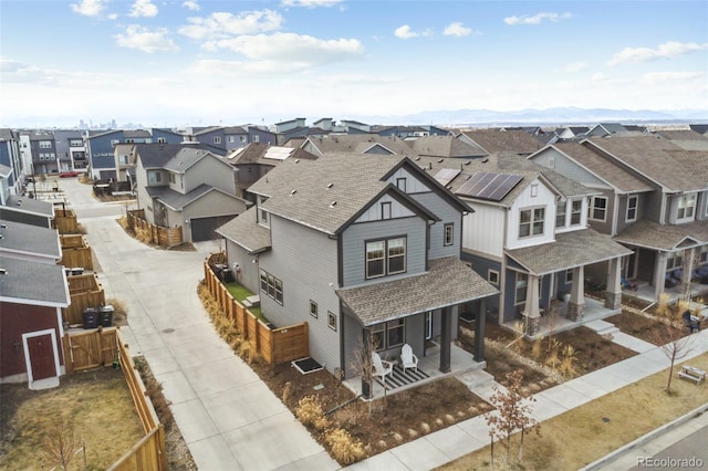 birds eye view of property featuring a residential view