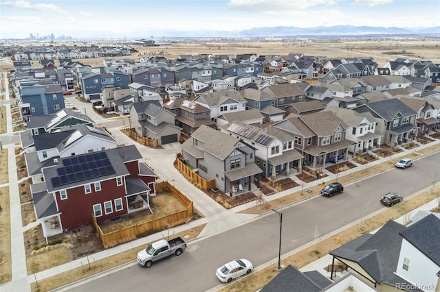 drone / aerial view with a residential view