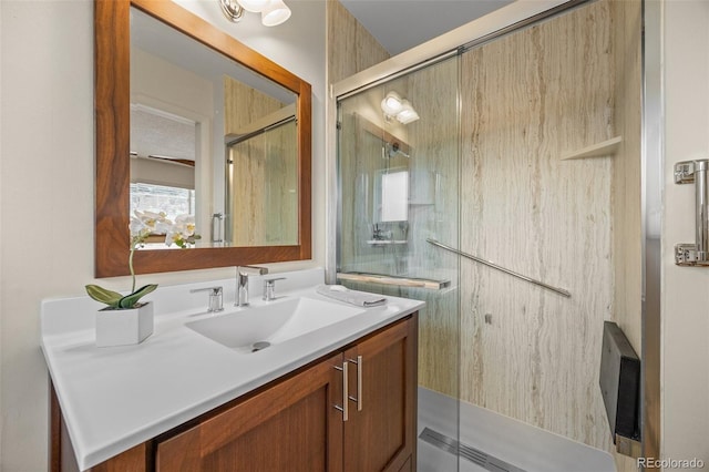 8205 Pennsylvania St, Denver, CO 80229 - full bath with a shower stall and vanity