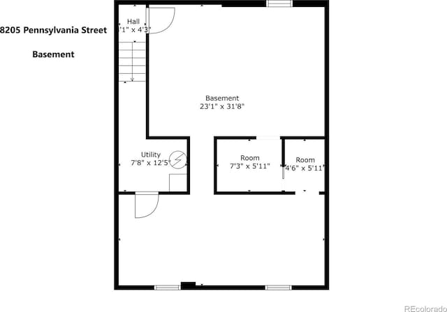 8205 Pennsylvania St, Denver, CO 80229 - view of property floor plan
