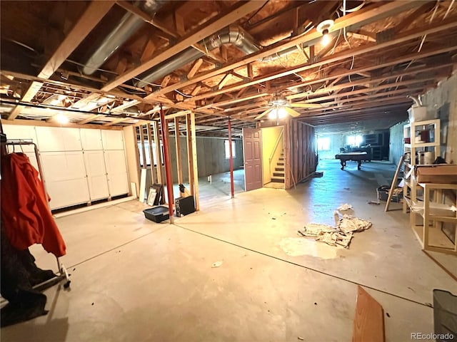 24938 County Road 18, Keenesburg, CO 80643 - unfinished basement featuring stairs