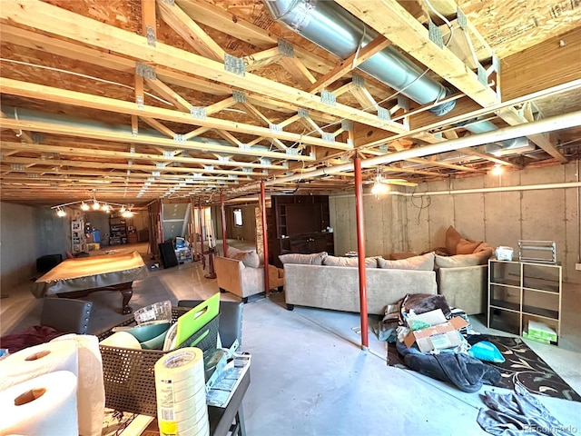 24938 County Road 18, Keenesburg, CO 80643 - unfinished basement with pool table