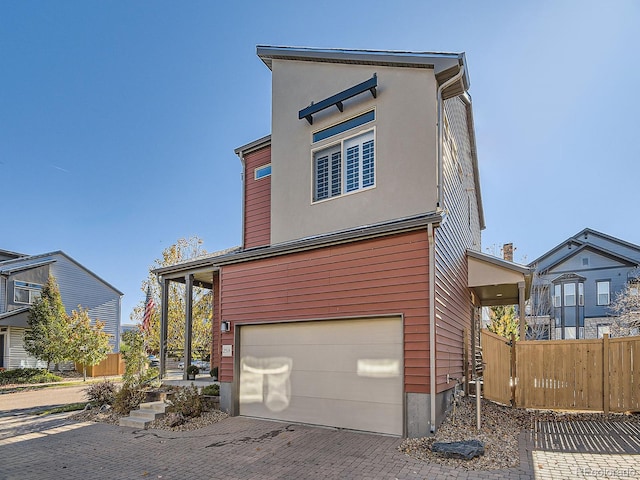 view of front of house featuring a garage