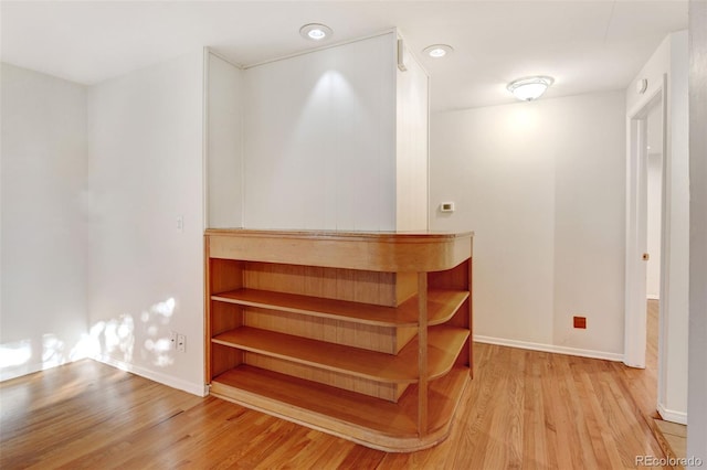 interior space with hardwood / wood-style floors