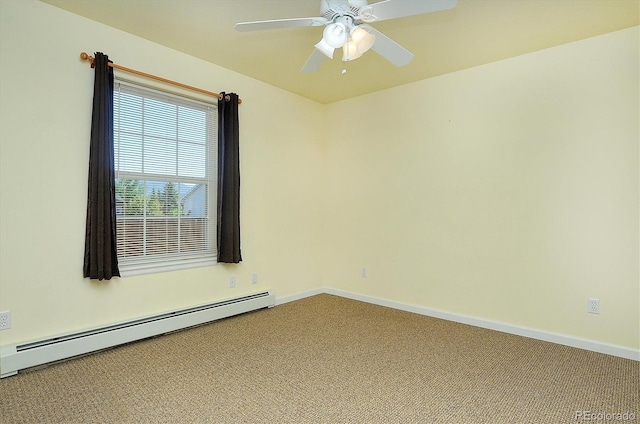 84 Kathy Dr, Buena Vista, CO 81211 - carpeted spare room with baseboard heating and a ceiling fan