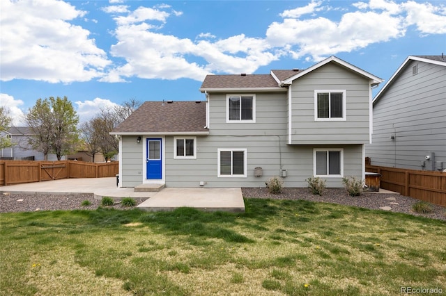 13906 Jackson St, Thornton, CO 80602 - rear view of property featuring a patio area and roof with shingles