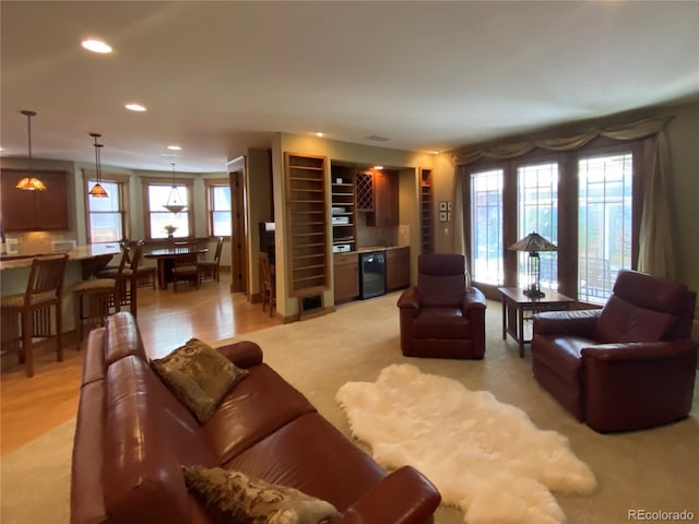 1145 S Williams St, Denver, CO 80210 - living area featuring recessed lighting