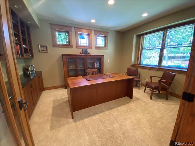 1145 S Williams St, Denver, CO 80210 - office area featuring light carpet and recessed lighting