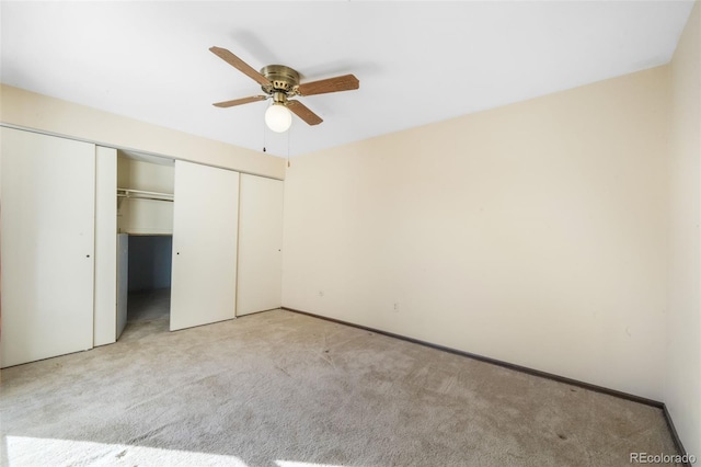 3330 Templeton Gap Rd Unit 15, Colorado Springs, CO 80907 - unfurnished bedroom with light carpet, baseboards, and a ceiling fan
