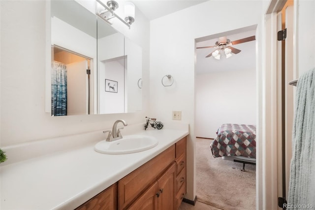 3330 Templeton Gap Rd Unit 15, Colorado Springs, CO 80907 - ensuite bathroom featuring vanity and a ceiling fan