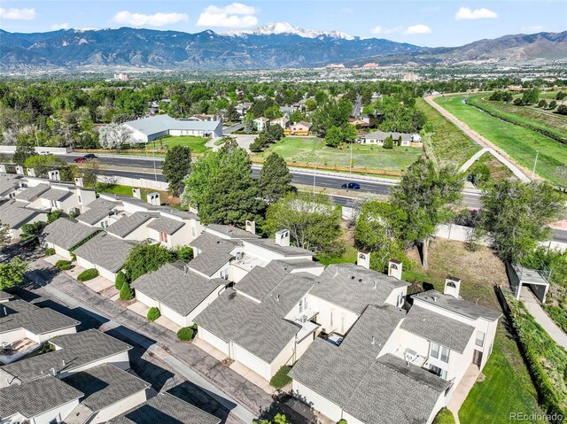 3330 Templeton Gap Rd Unit 15, Colorado Springs, CO 80907 - aerial view of residential area with a mountain backdrop