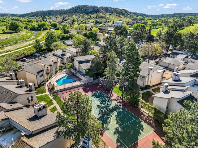 3330 Templeton Gap Rd Unit 15, Colorado Springs, CO 80907 - aerial perspective of suburban area with a pool area