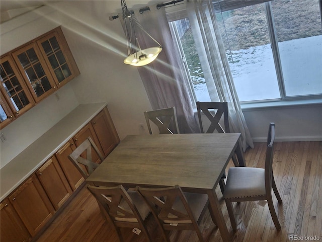 dining room featuring hardwood / wood-style flooring