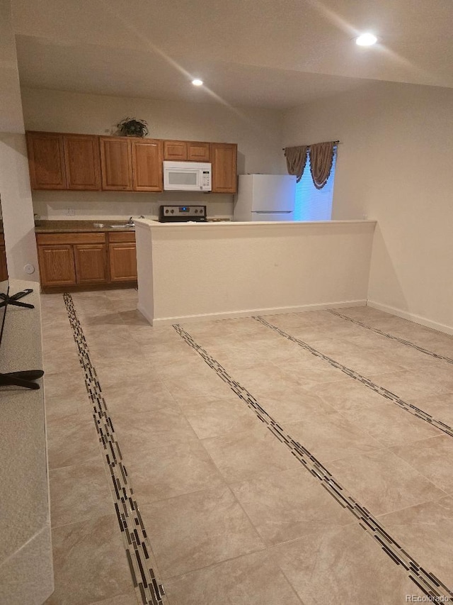 kitchen with white appliances