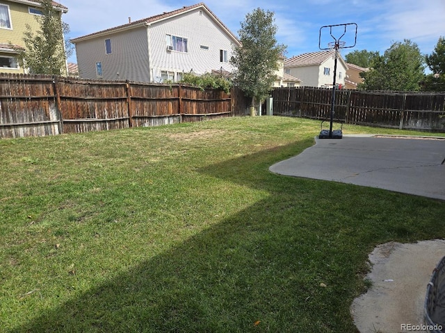 view of yard featuring a patio