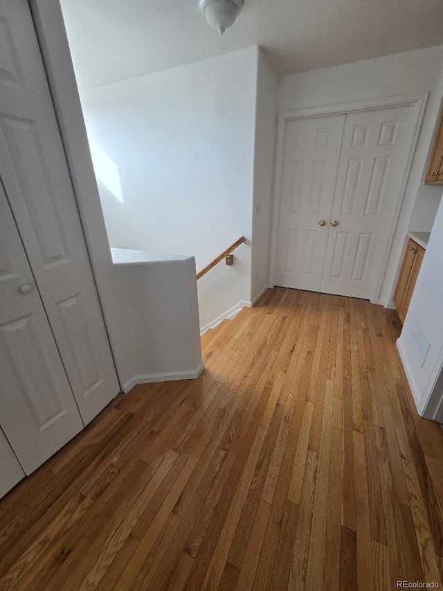 interior space with light wood-type flooring