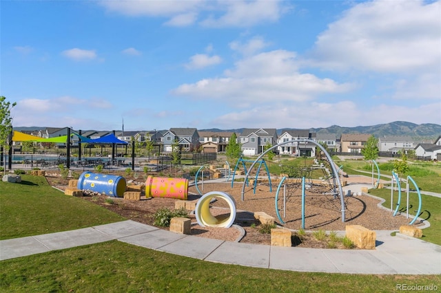 11103 Cloud Shadow St, Littleton, CO 80125 - community play area featuring a residential view and a yard