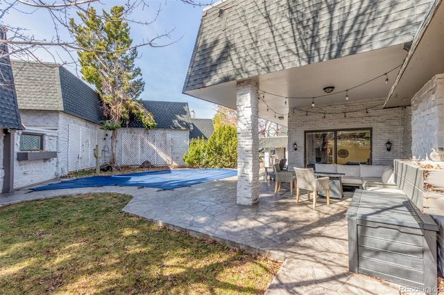 view of patio / terrace with an outdoor living space