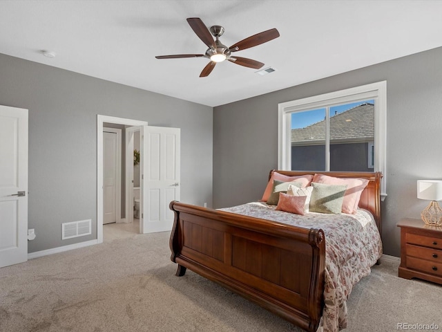 10531 Lieter Pl, Lone Tree, CO 80124 - bedroom featuring light carpet, baseboards, and ceiling fan