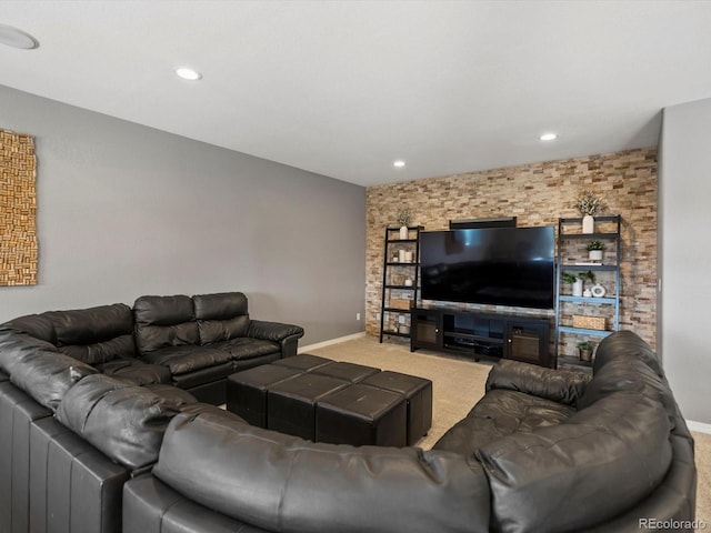 10531 Lieter Pl, Lone Tree, CO 80124 - living room featuring carpet flooring, baseboards, and recessed lighting