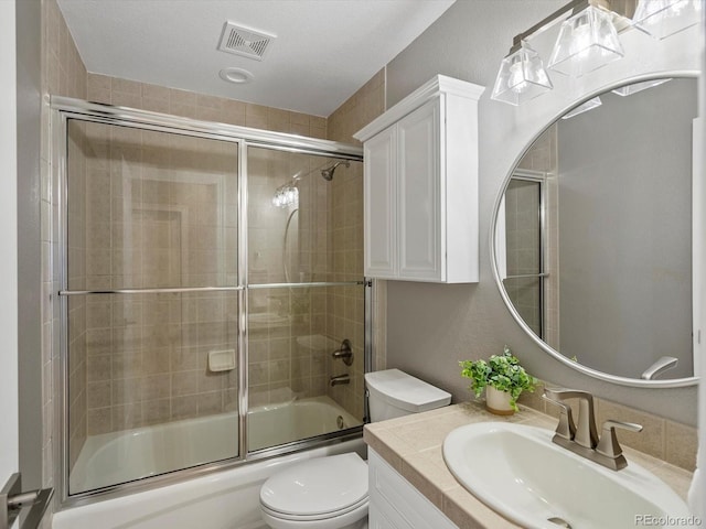 10531 Lieter Pl, Lone Tree, CO 80124 - bathroom featuring toilet, enclosed tub / shower combo, and vanity