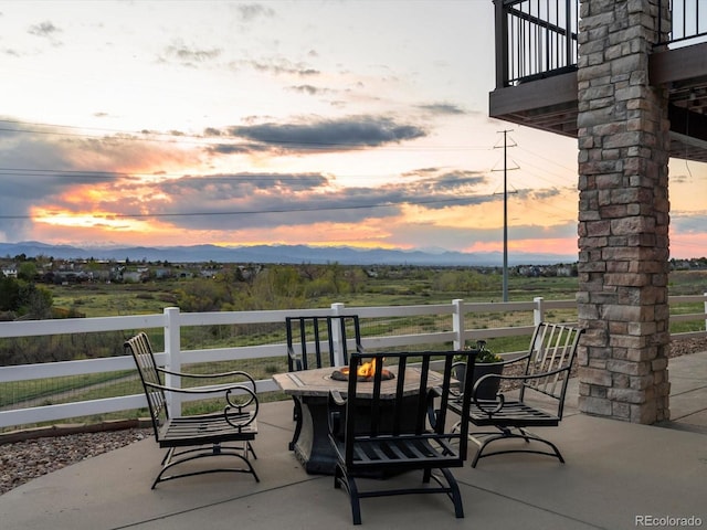 10531 Lieter Pl, Lone Tree, CO 80124 - view of patio terrace at dusk