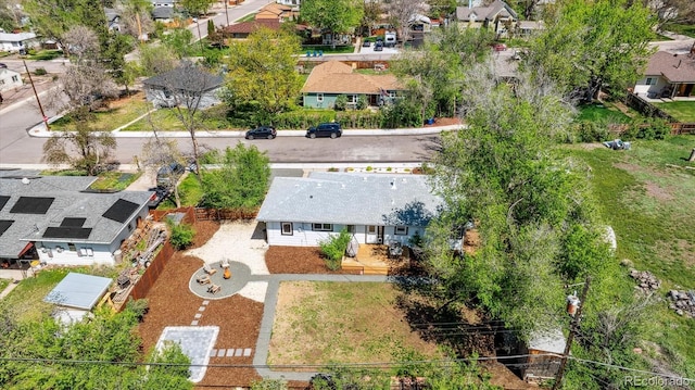 aerial view of residential area