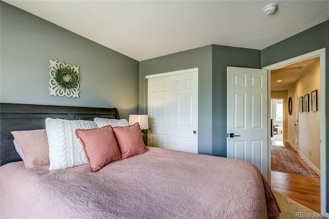 5397 S Killarney St, Centennial, CO 80015 - bedroom featuring wood finished floors and a closet