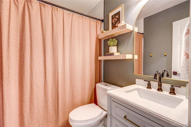 5397 S Killarney St, Centennial, CO 80015 - bathroom featuring vanity and a shower with shower curtain