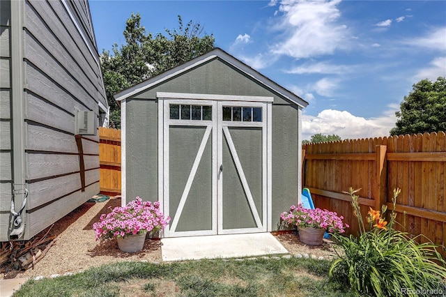 5397 S Killarney St, Centennial, CO 80015 - view of shed featuring a fenced backyard