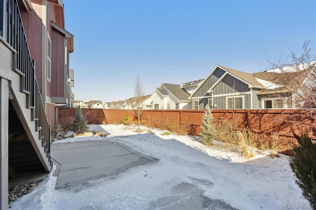 view of snowy yard