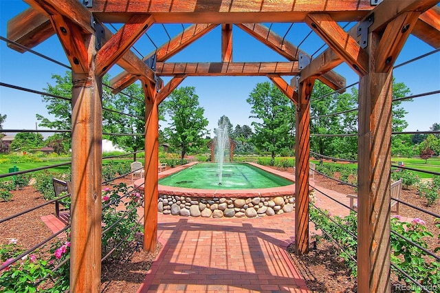 view of patio / terrace with a gazebo