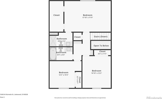12455 W Alameda Dr, Lakewood, CO 80228 - floor plan / room layout