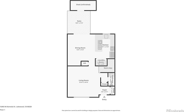 12455 W Alameda Dr, Lakewood, CO 80228 - room layout