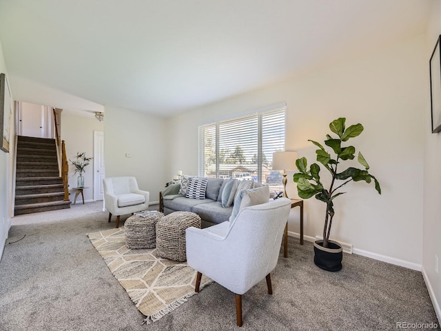 view of carpeted living room