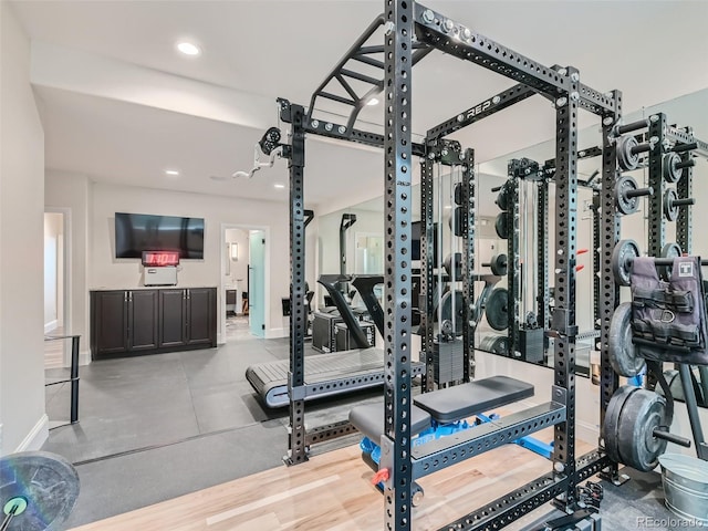 view of workout area