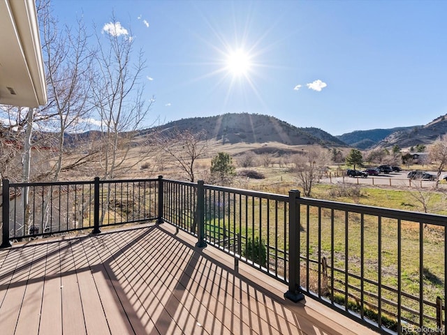4825 6th St, Boulder, CO 80304 - wooden terrace with a mountain view