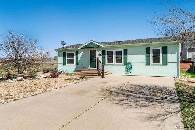 view of ranch-style house